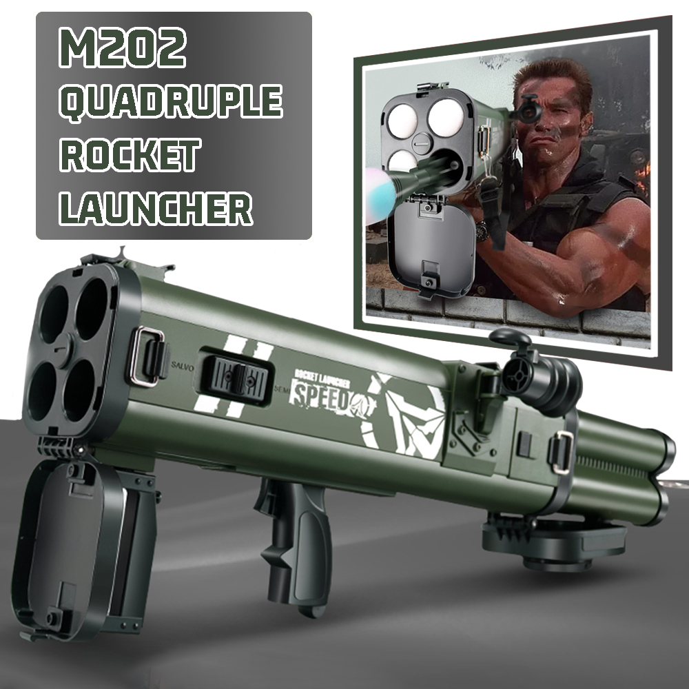 Foam Dart Gun - Lance-roquettes quadruple M202 Flèche à fléchettes