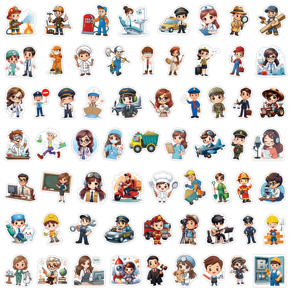 Kids Toys Cartoon Images - 60 autocollants professionnels, images de dessins