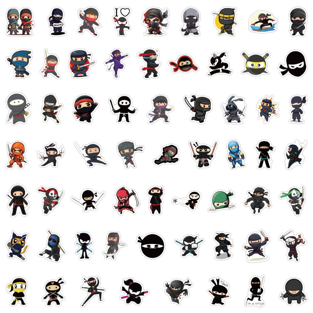 60 pièces Ninja samouraï dessi - Kids Toys Cartoon Images avis et prix