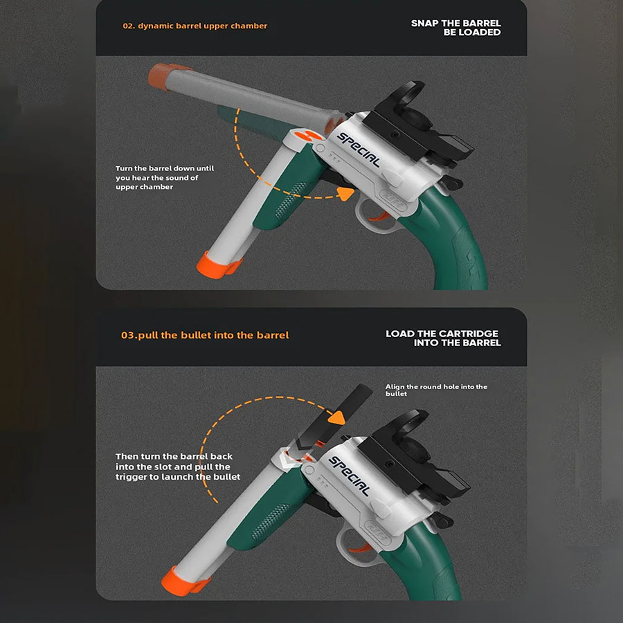 Pistolet jouet à Double canon  - Foam Dart Gun avis et prix