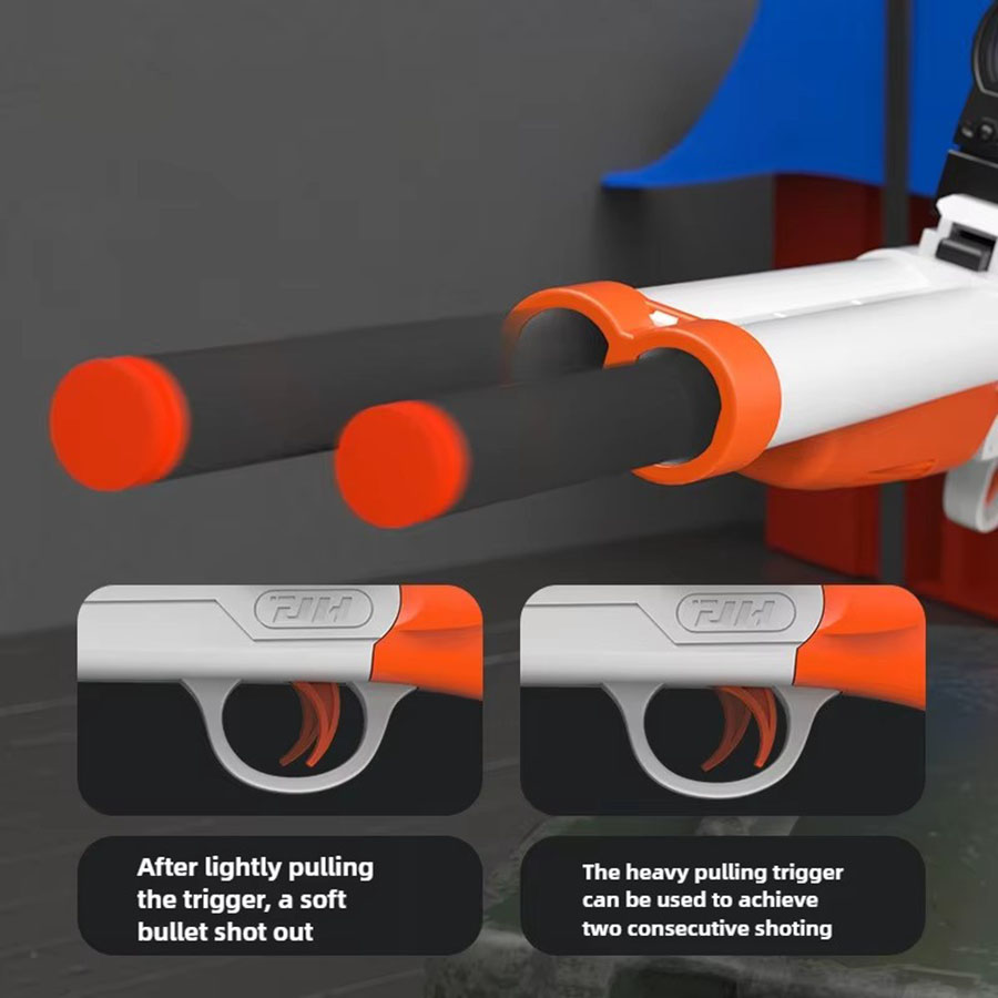 Pistolet jouet à Double canon  - Foam Dart Gun avis et prix