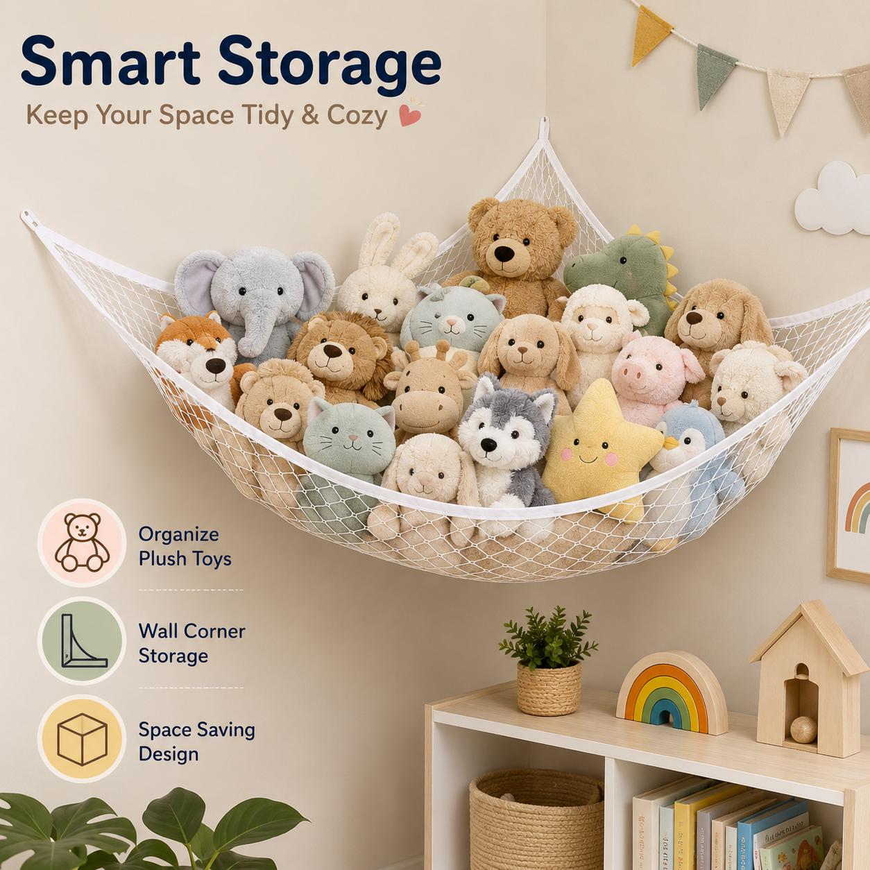 Hamac de rangement en filet po - Kids Storage Toys avis et prix