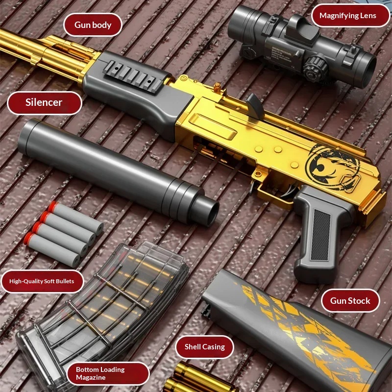 Pistolet à balles souples AkM, - Foam Dart Gun avis et prix